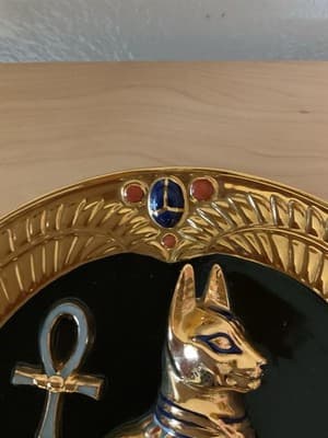 Franklin Mint Egyptian Porcelain Plate "Feline Goddess Bast" 8.5” Ltd Ed A1696 - Thumbnail 5