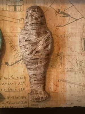 Ancient Egyptian Shanti Figures Showing Mummification Of Servants In Glass - Thumbnail 2