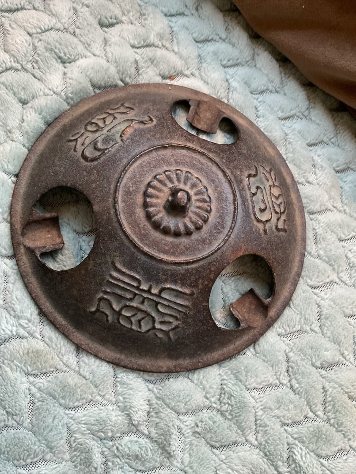 Vintage Nambo Tiki Japanese Incense Burner Cast Iron Mid Century - Thumbnail 4