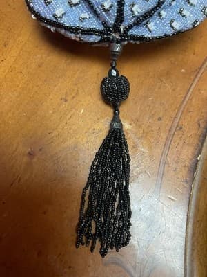 1920’s Antique Art Deco Christiana Floral Beaded Bag - Thumbnail 4