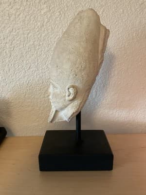 Ancient Egyptian Pharaoh (King) White Crown Royal Beard Replica Bust - Thumbnail 5