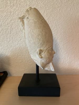 Ancient Egyptian Pharaoh (King) White Crown Royal Beard Replica Bust - Thumbnail 3