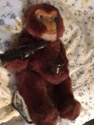 Vintage Japanese Animated Toy Tin Bear - Thumbnail 5