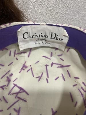 CHRISTIAN DIOR Authentic 1960’s Mod/Go-Go Ribbon, Velvet, Yarn, Bead Hat - Thumbnail 8