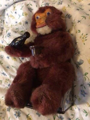 Vintage Japanese Animated Toy Tin Bear - Thumbnail 3