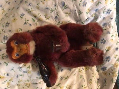 Vintage Japanese Animated Toy Tin Bear - Thumbnail 6