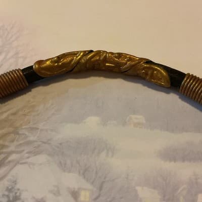Vintage Alexis Kirk Avant-Garde / Bohemian Leather & Metal Choker - Thumbnail 2