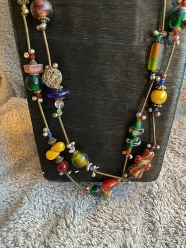 Vintage 1970’s Murano Glass Beaded 84” Necklace - Thumbnail 2