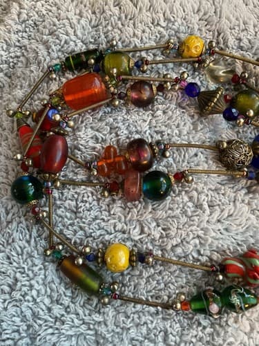Vintage 1970’s Murano Glass Beaded 84” Necklace - Thumbnail 4
