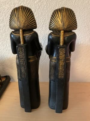Vintage Pair Of Votive Candle Holders That Resemble Egypt’s King Tut - Thumbnail 4