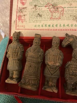 Qin Dynasty TerraCotta Warrior Collectible Statuette Set Original Box Souvenir❤️ - Thumbnail 4