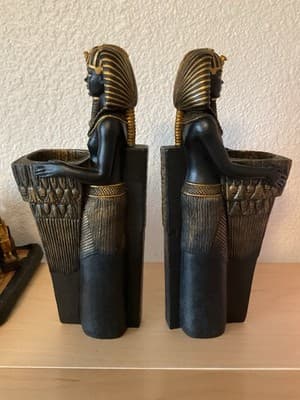 Vintage Pair Of Votive Candle Holders That Resemble Egypt’s King Tut - Thumbnail 6