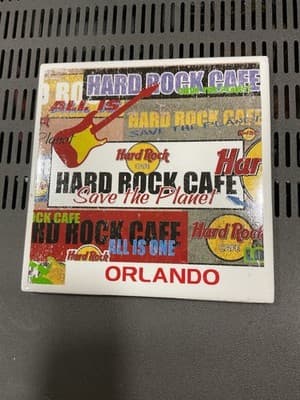 Hard Rock Cafe In Orlando Florida Set Of 4 Coasters Collectibles - Thumbnail 2