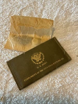 U.S. Army WWII Button/ Sewing Pouch Compliments Of Coca Cola Bottling Co. - Thumbnail 2