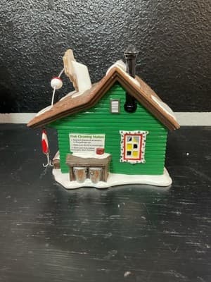 Dept 56 SV Loon Lake Bait Shop Original Snow Village #4030739 Lighted READ - Thumbnail 5