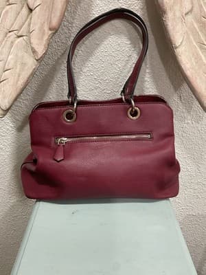 GUESS Logo Red Shoulder Bag Zip Closure Detachable Designer - Thumbnail 2