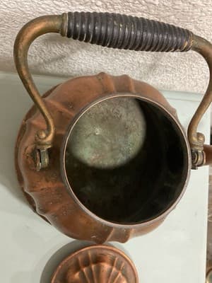 Antique 1800’s Rare German Copper Tea Kettle - Thumbnail 6