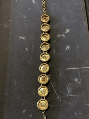 2001 Vintage Semi-precious Like Glass In steel Dipped In Gold Bracelet - Thumbnail 6