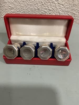 Cartier Sterling Silver Salt & Pepper Shakers 4 PC Set with Original Box - Thumbnail 2