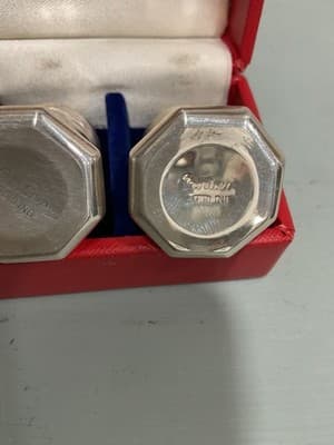 Cartier Sterling Silver Salt & Pepper Shakers 4 PC Set with Original Box - Thumbnail 6