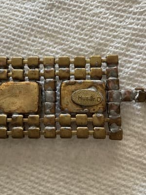 Husar D. Czech Garnets And White Rhinestones Vintage Bracelet 1920’s - Thumbnail 8