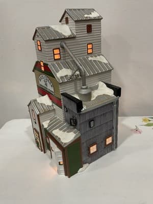 Department 56 ~ NEW Original Snow Village " The Farmer's Co-op Granary " 1998 - Thumbnail 4