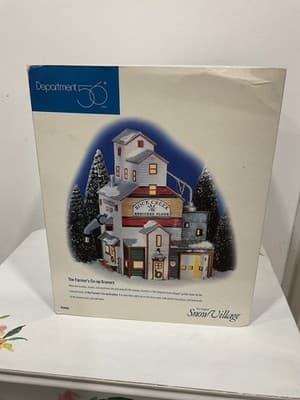 Department 56 ~ NEW Original Snow Village " The Farmer's Co-op Granary " 1998 - Thumbnail 11