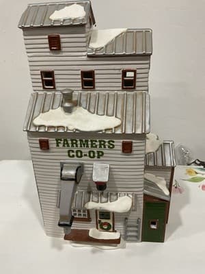 Department 56 ~ NEW Original Snow Village " The Farmer's Co-op Granary " 1998 - Thumbnail 10