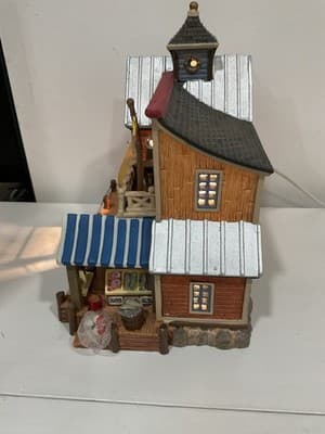 Lemax Christmas Signature Collection Plymouth Fish Market Retired Lighted 2007 - Thumbnail 4