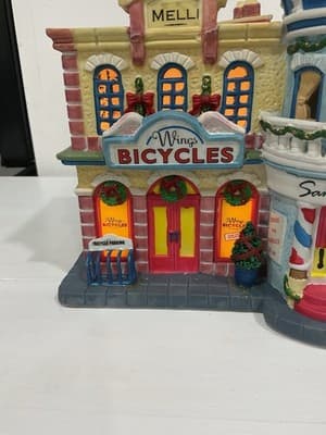 Lemax Bike Barber & Stationery Shop 2008 Retired (READ Description) - Thumbnail 6
