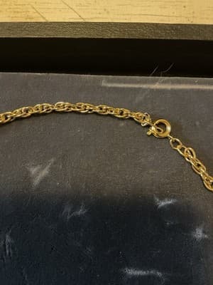 Vintage Silver And Gold Like Large Cross And 22” Chain Necklace - Thumbnail 5