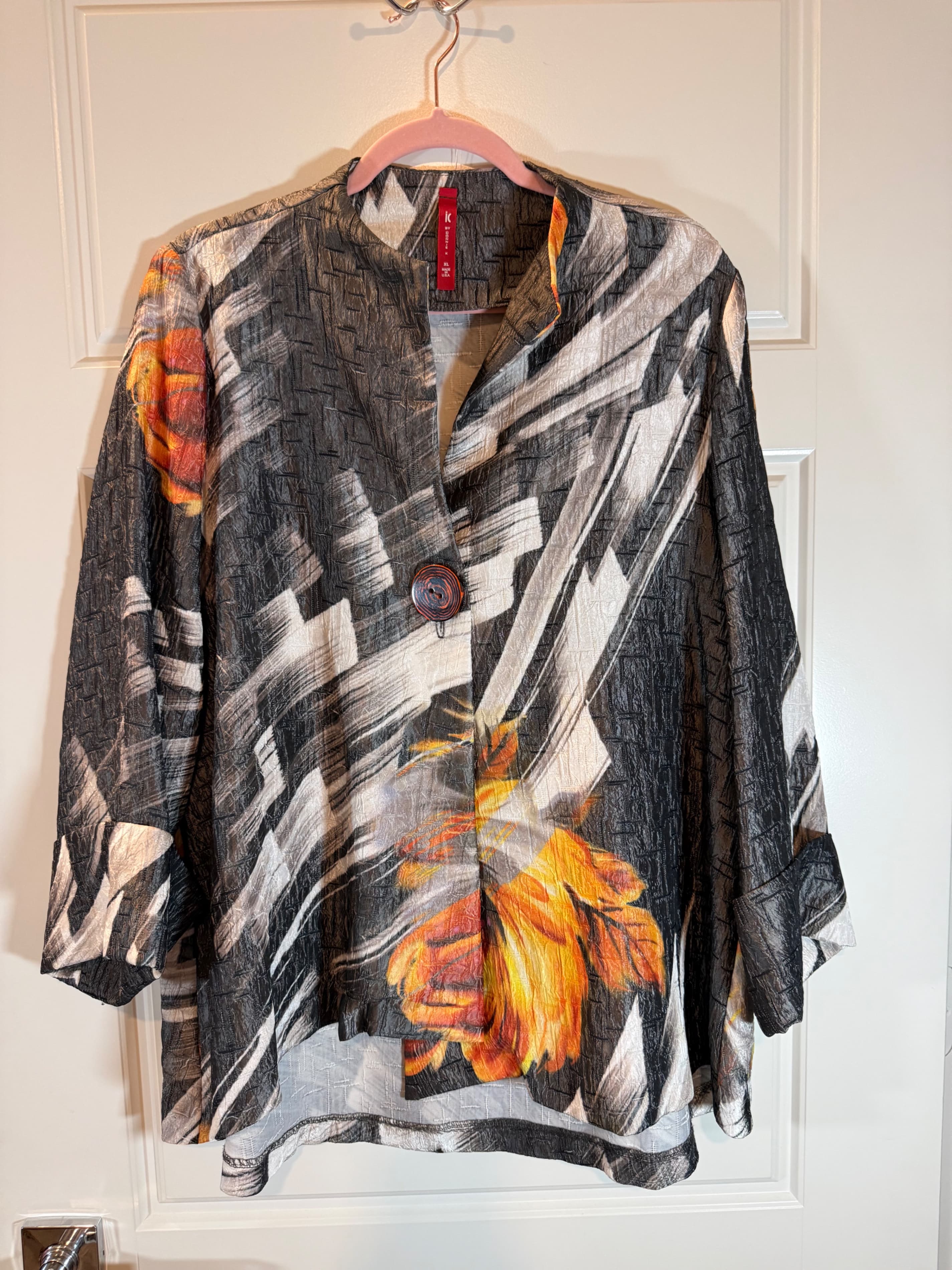 IC by Connie Jacket with Abstract Print
