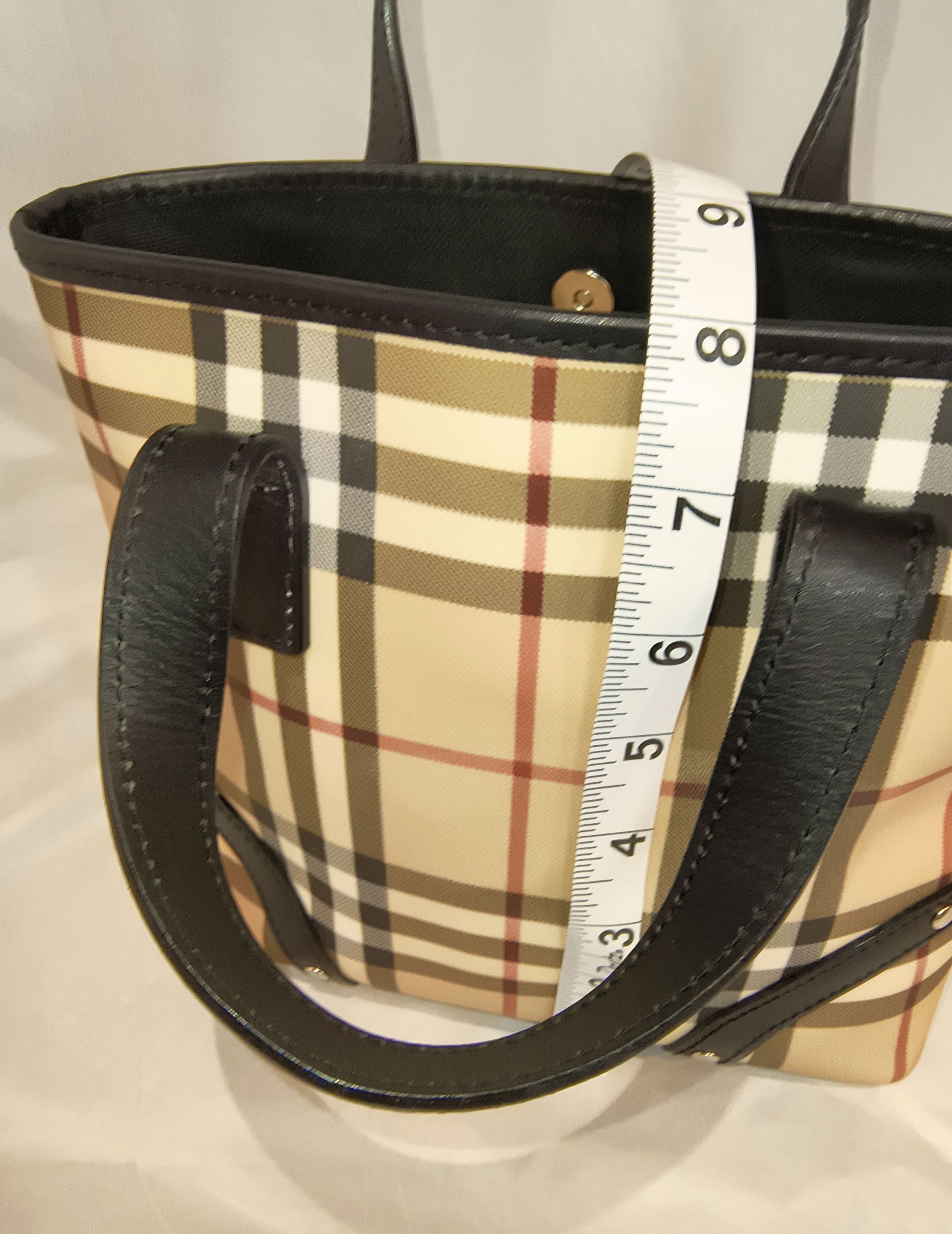 BURBERRY London Haymarket Check Small Tote Bag with Dust Bag - Thumbnail 13