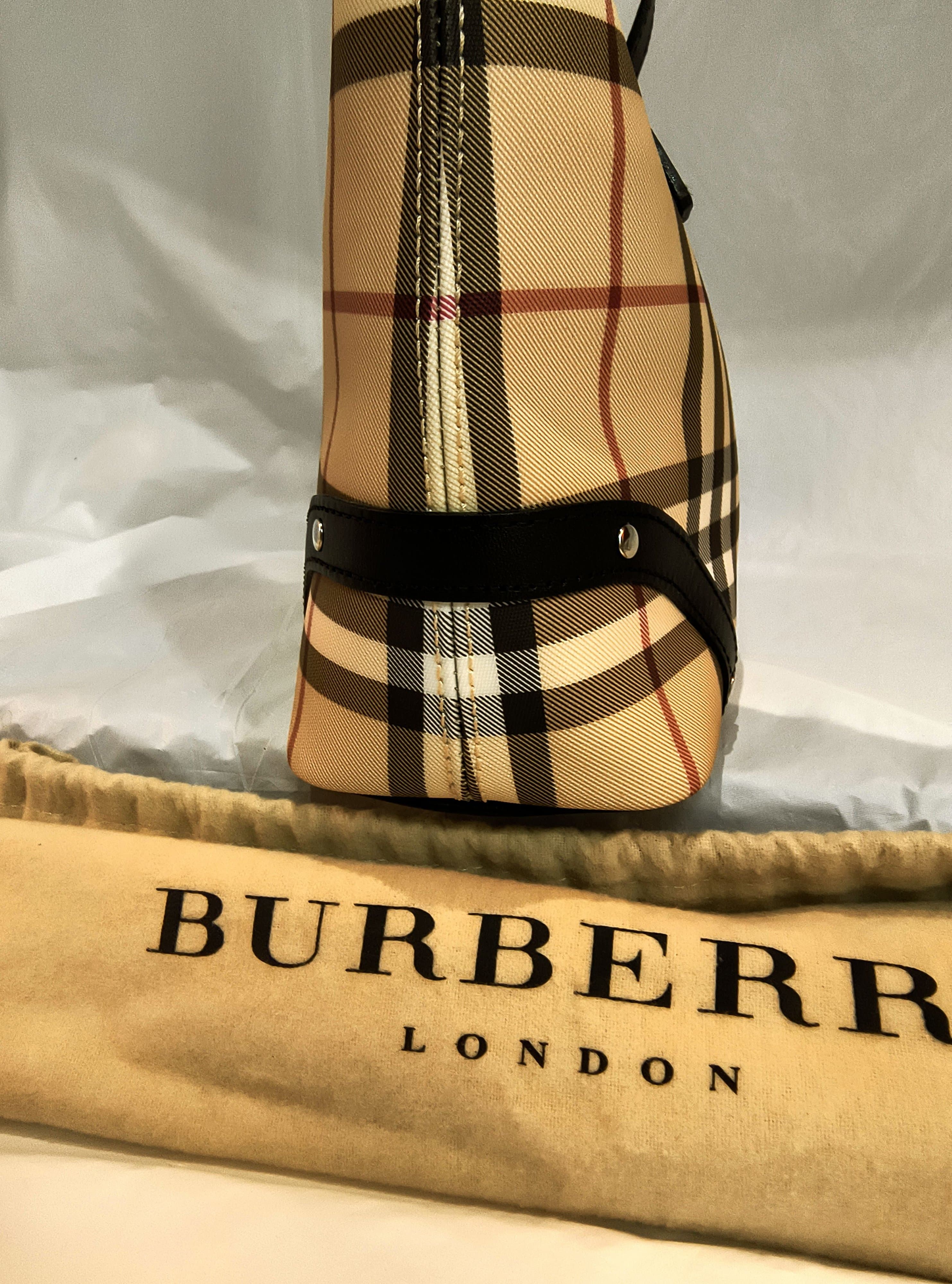 BURBERRY London Haymarket Check Small Tote Bag with Dust Bag - Thumbnail 6