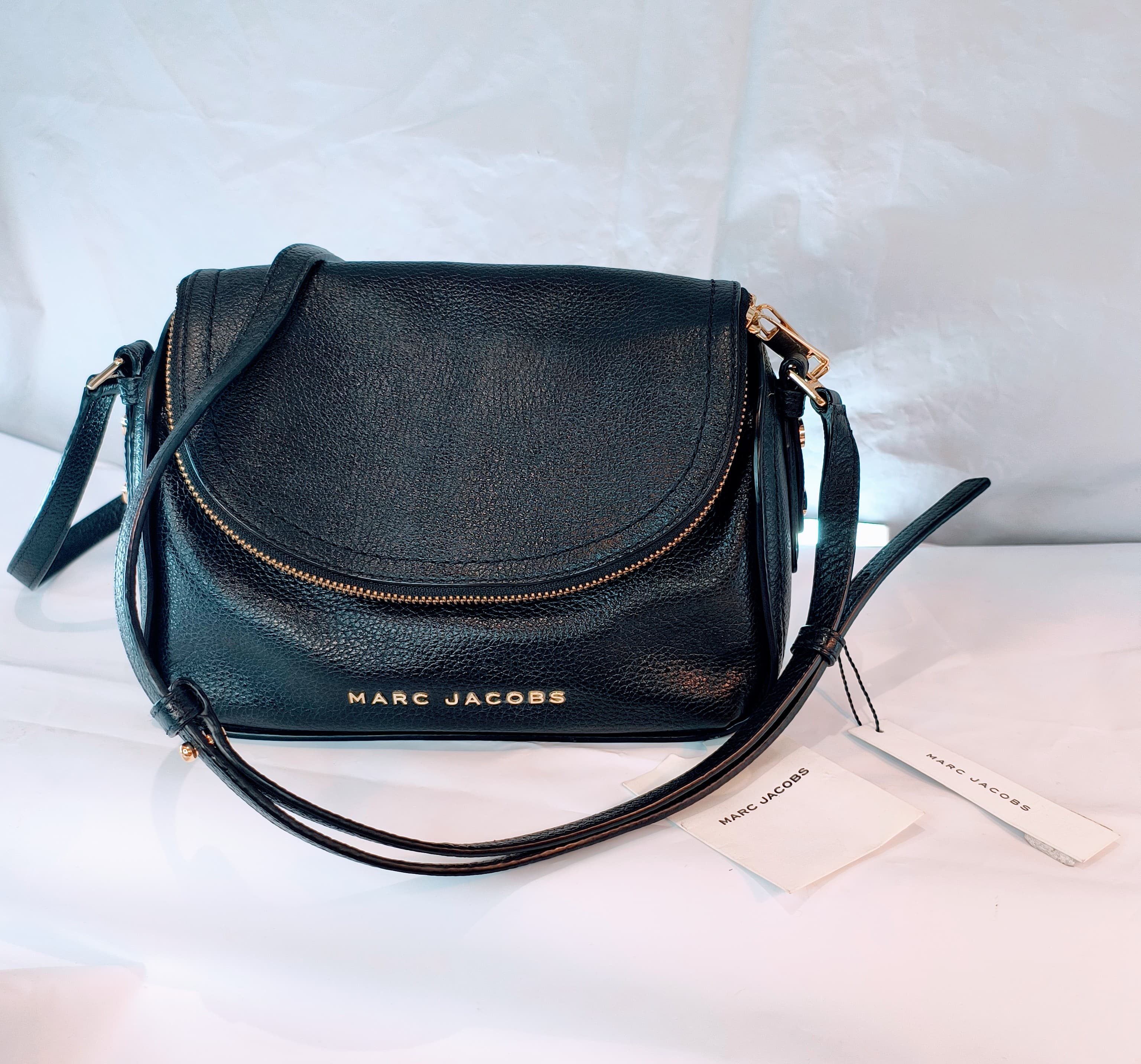 MARC JACOBS Black Pebbled Leather Mini Messenger Bag - Thumbnail 2