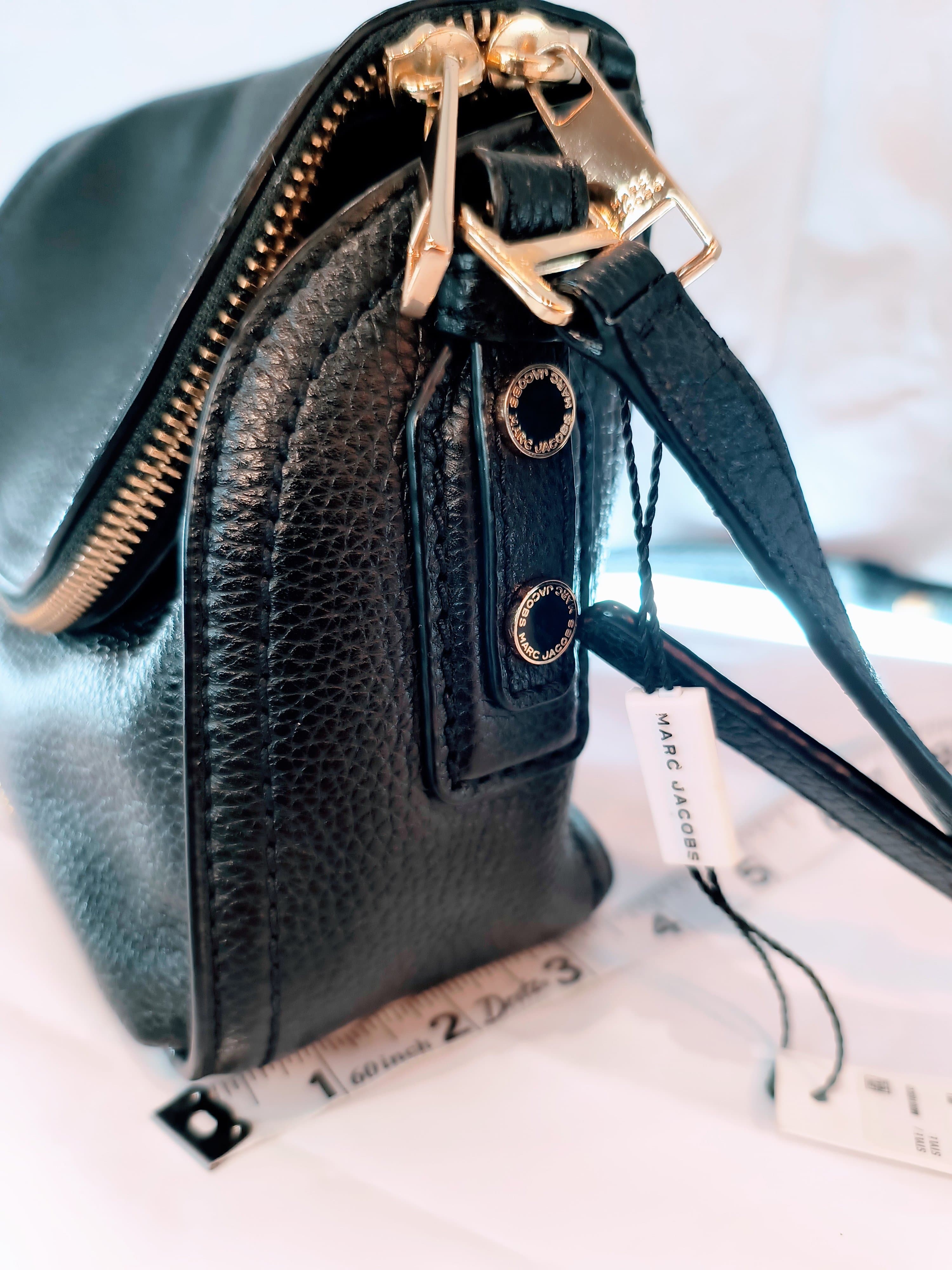 MARC JACOBS Black Pebbled Leather Mini Messenger Bag - Thumbnail 14