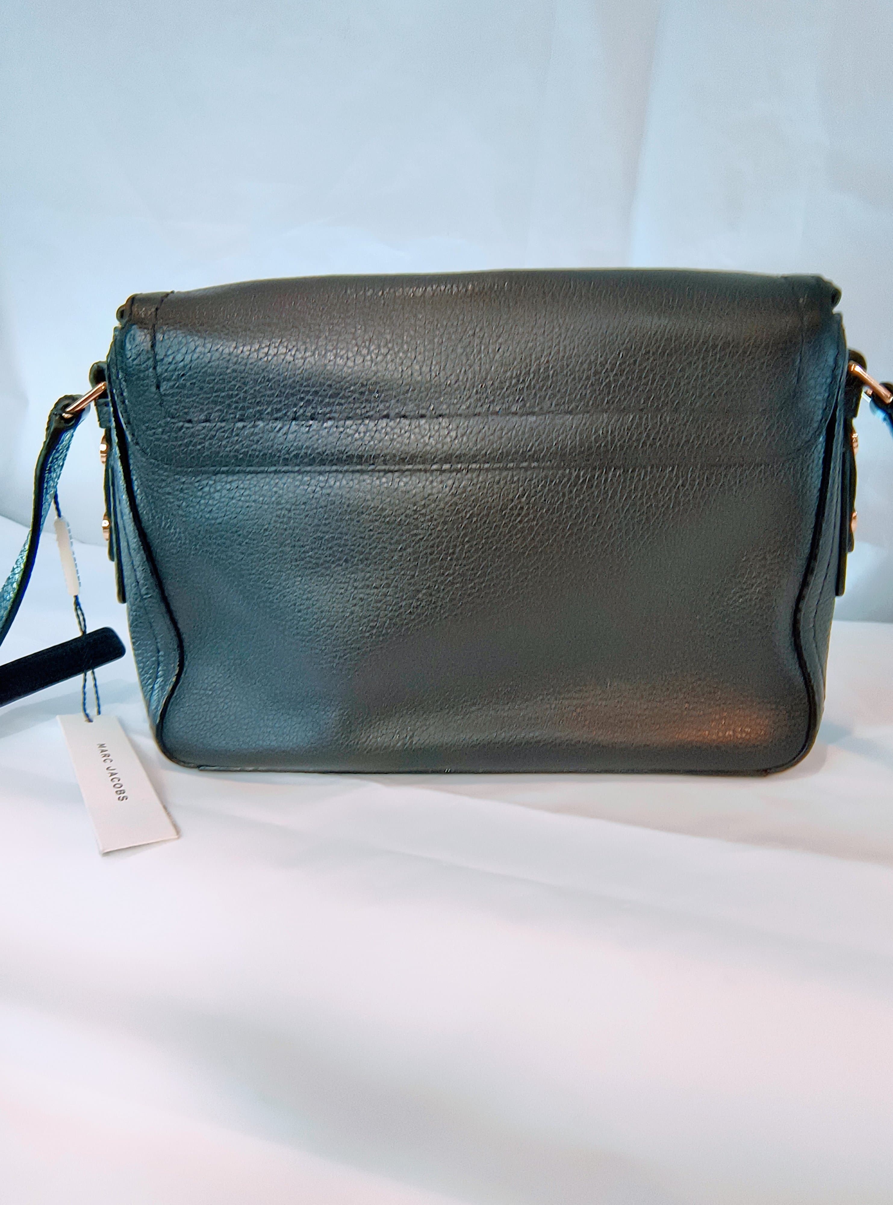 MARC JACOBS Black Pebbled Leather Mini Messenger Bag - Thumbnail 4