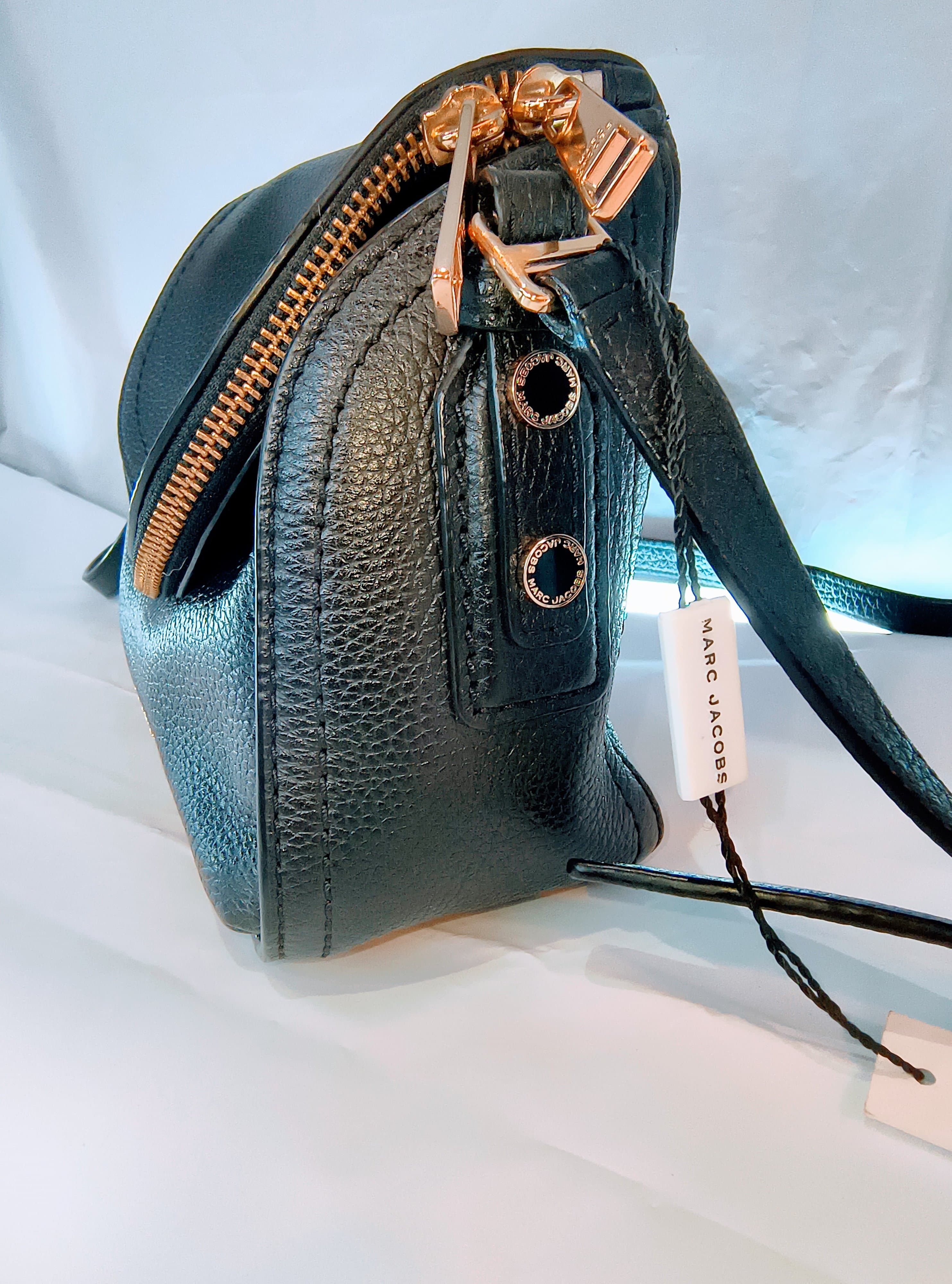 MARC JACOBS Black Pebbled Leather Mini Messenger Bag - Thumbnail 3