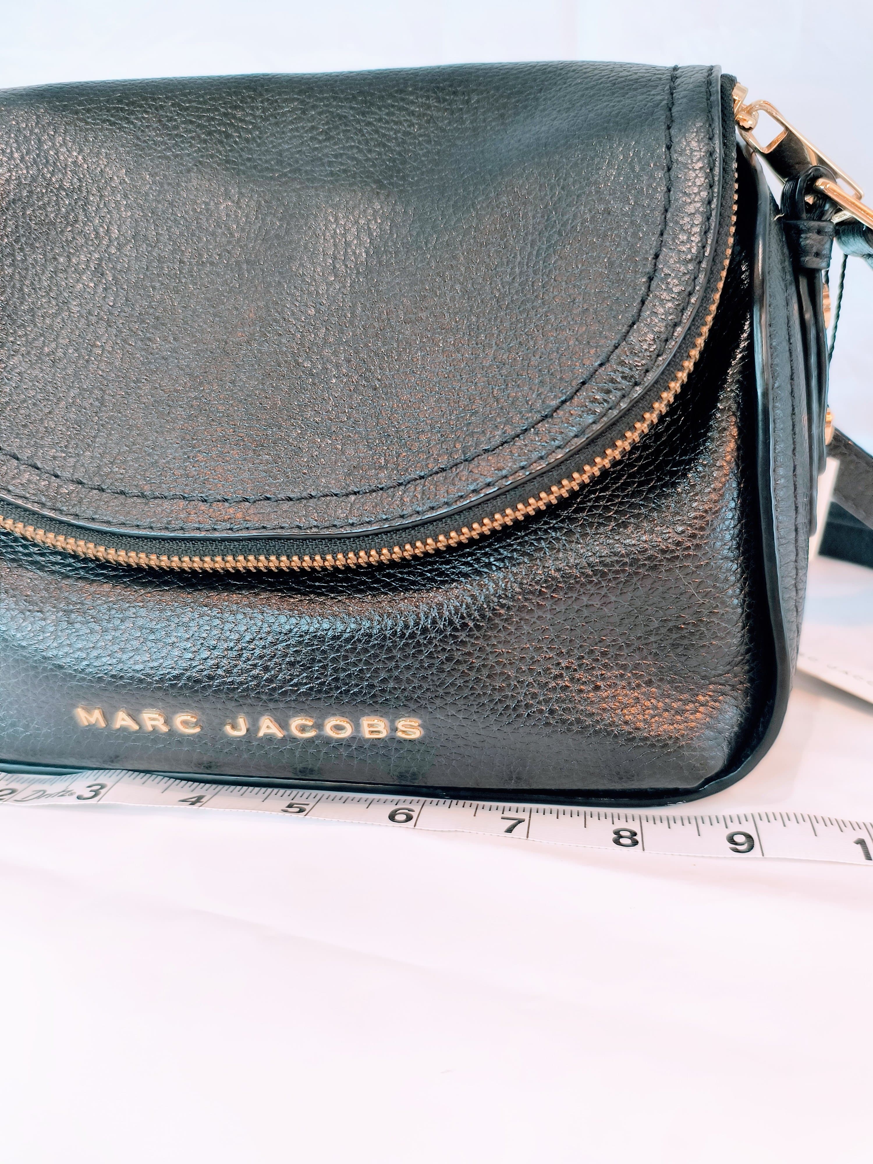 MARC JACOBS Black Pebbled Leather Mini Messenger Bag - Thumbnail 12