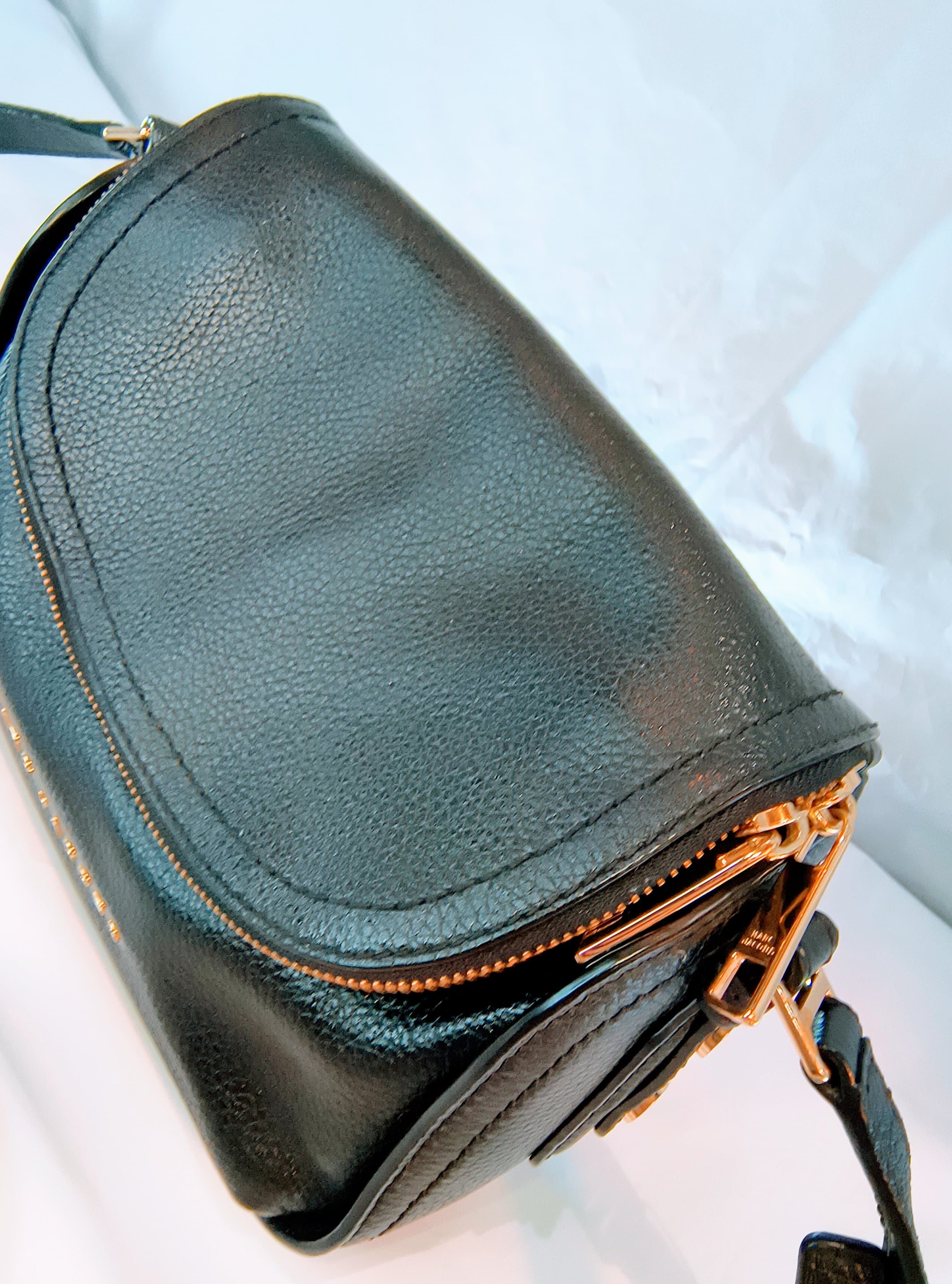 MARC JACOBS Black Pebbled Leather Mini Messenger Bag - Thumbnail 7