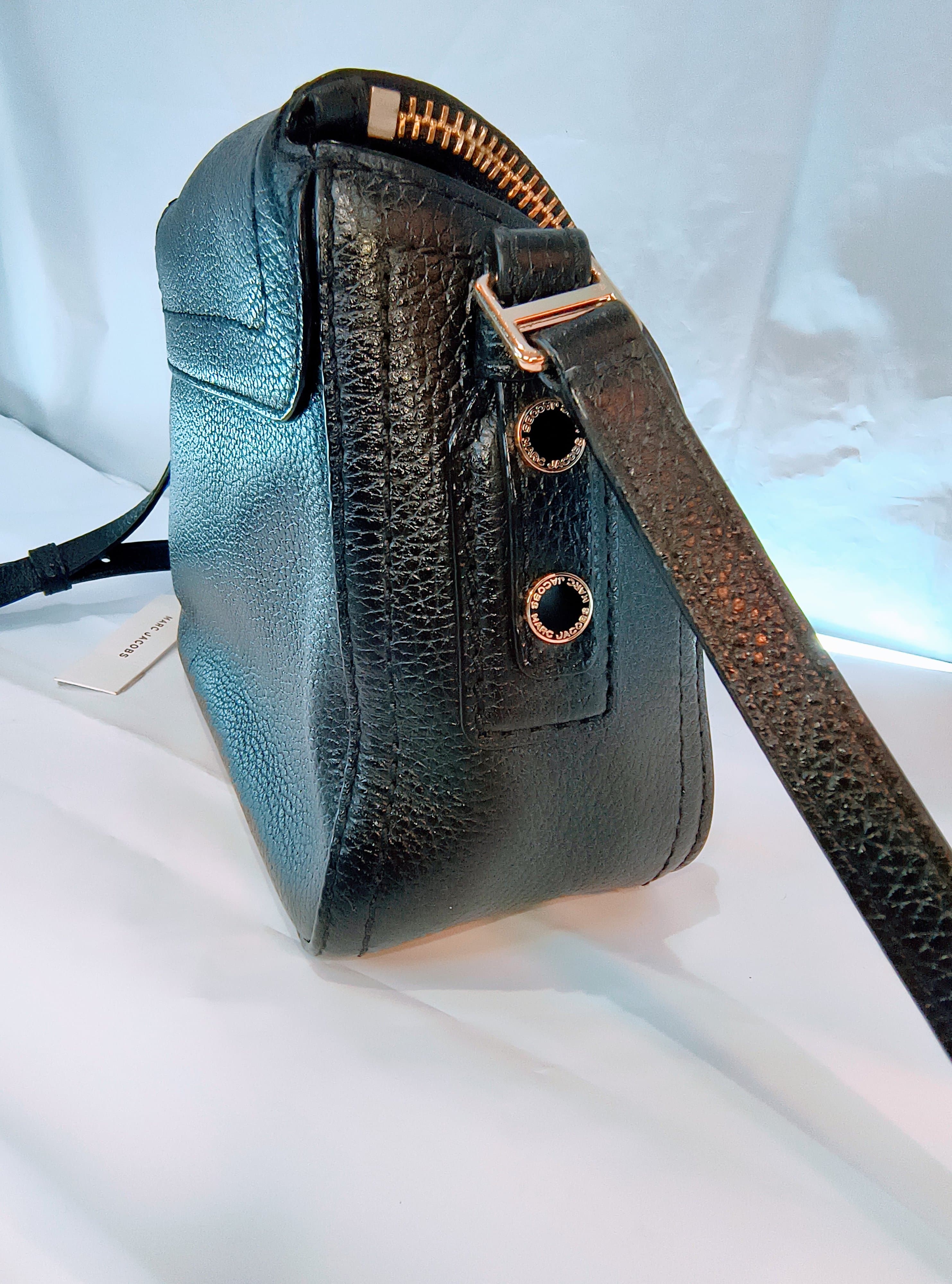 MARC JACOBS Black Pebbled Leather Mini Messenger Bag - Thumbnail 5