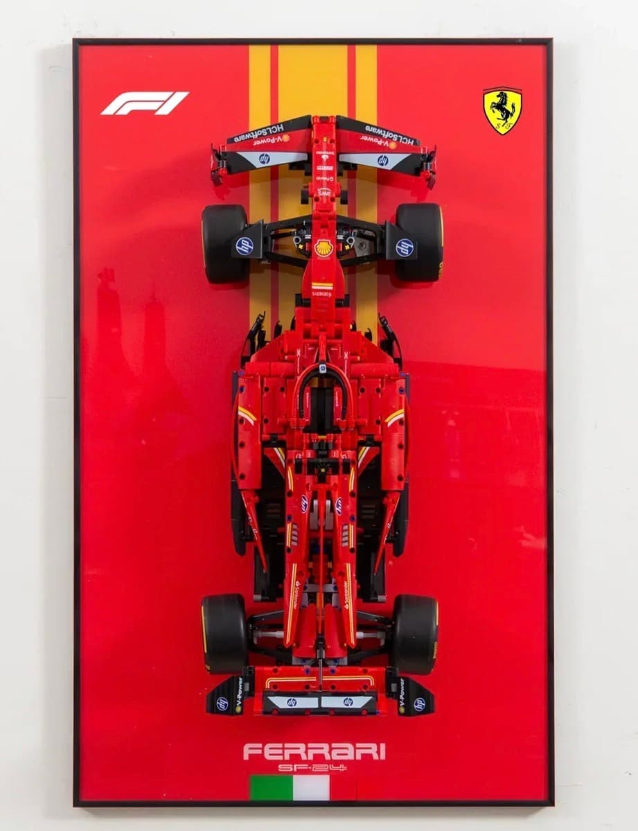 Ferrari SF-24 F1 Car LED LEGO Wall Art with Remote Control - Thumbnail 2