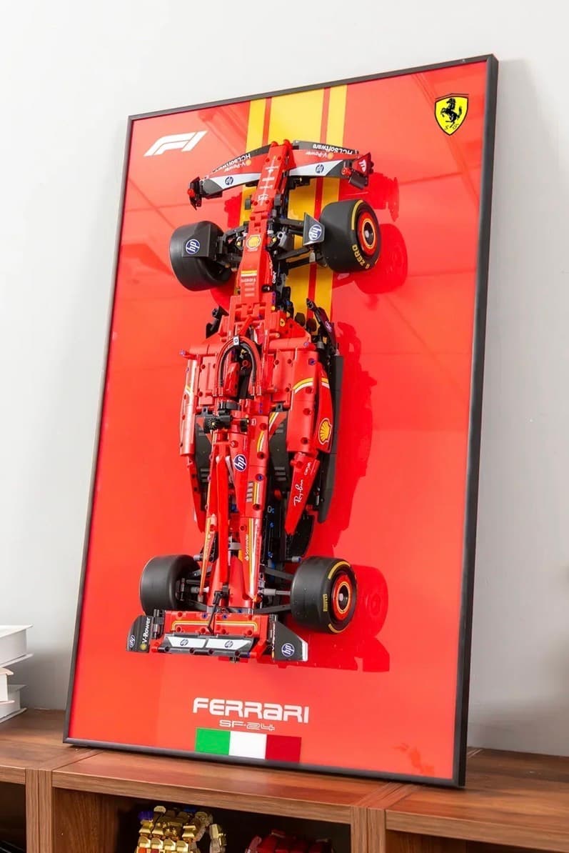 Ferrari SF-24 F1 Car LED LEGO Wall Art with Remote Control - Thumbnail 6