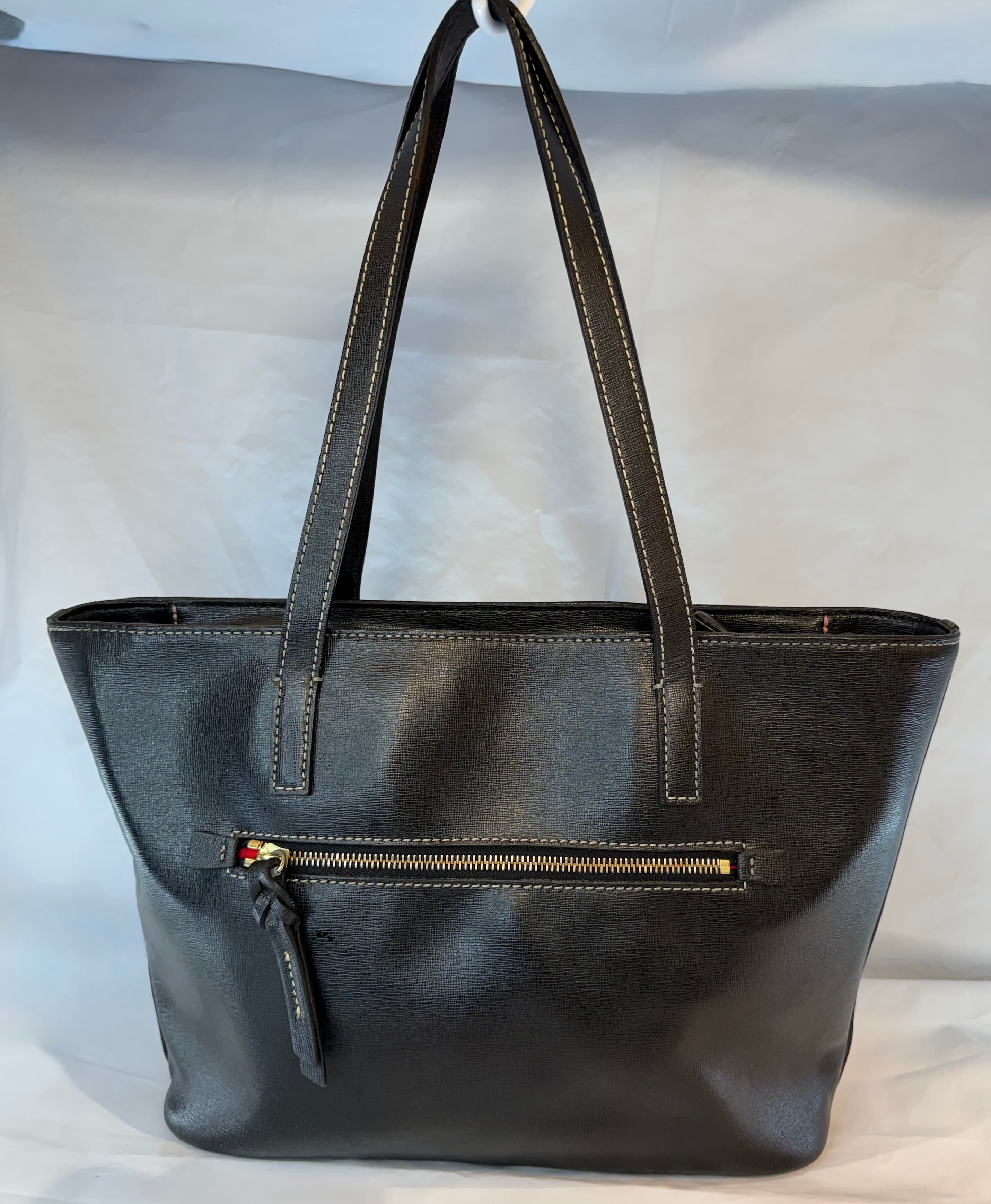 DOONEY & BOURKE Saffiano Small Charleston Shopper Tote in Black - Thumbnail 4