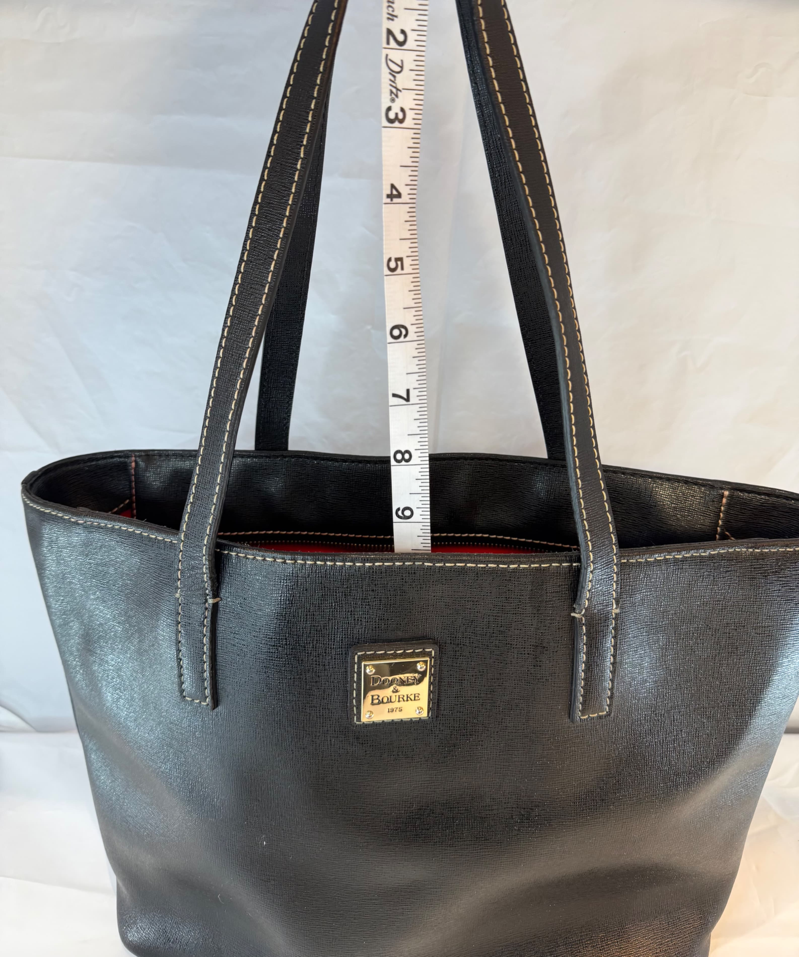 DOONEY & BOURKE Saffiano Small Charleston Shopper Tote in Black - Thumbnail 17