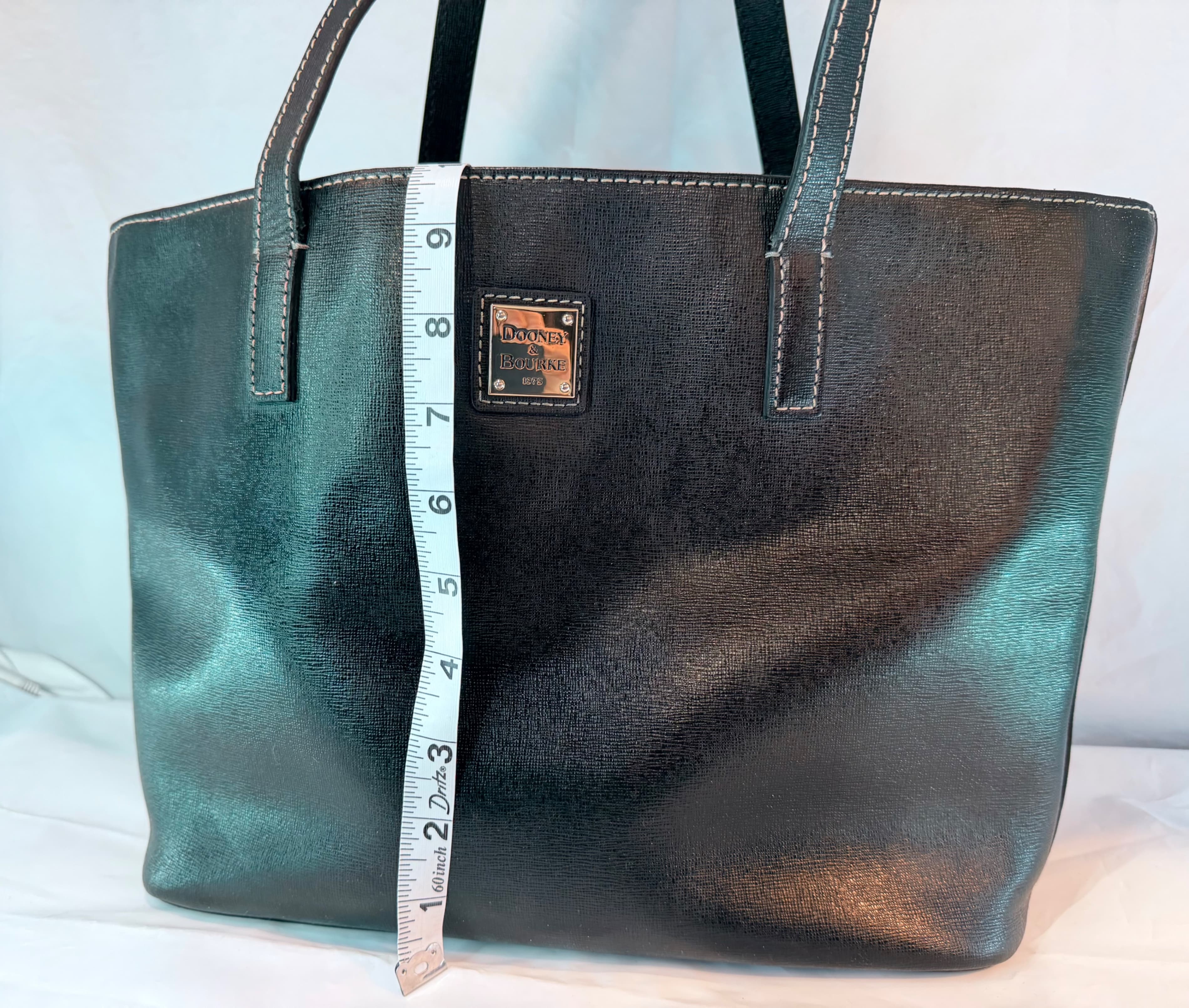 DOONEY & BOURKE Saffiano Small Charleston Shopper Tote in Black - Thumbnail 15