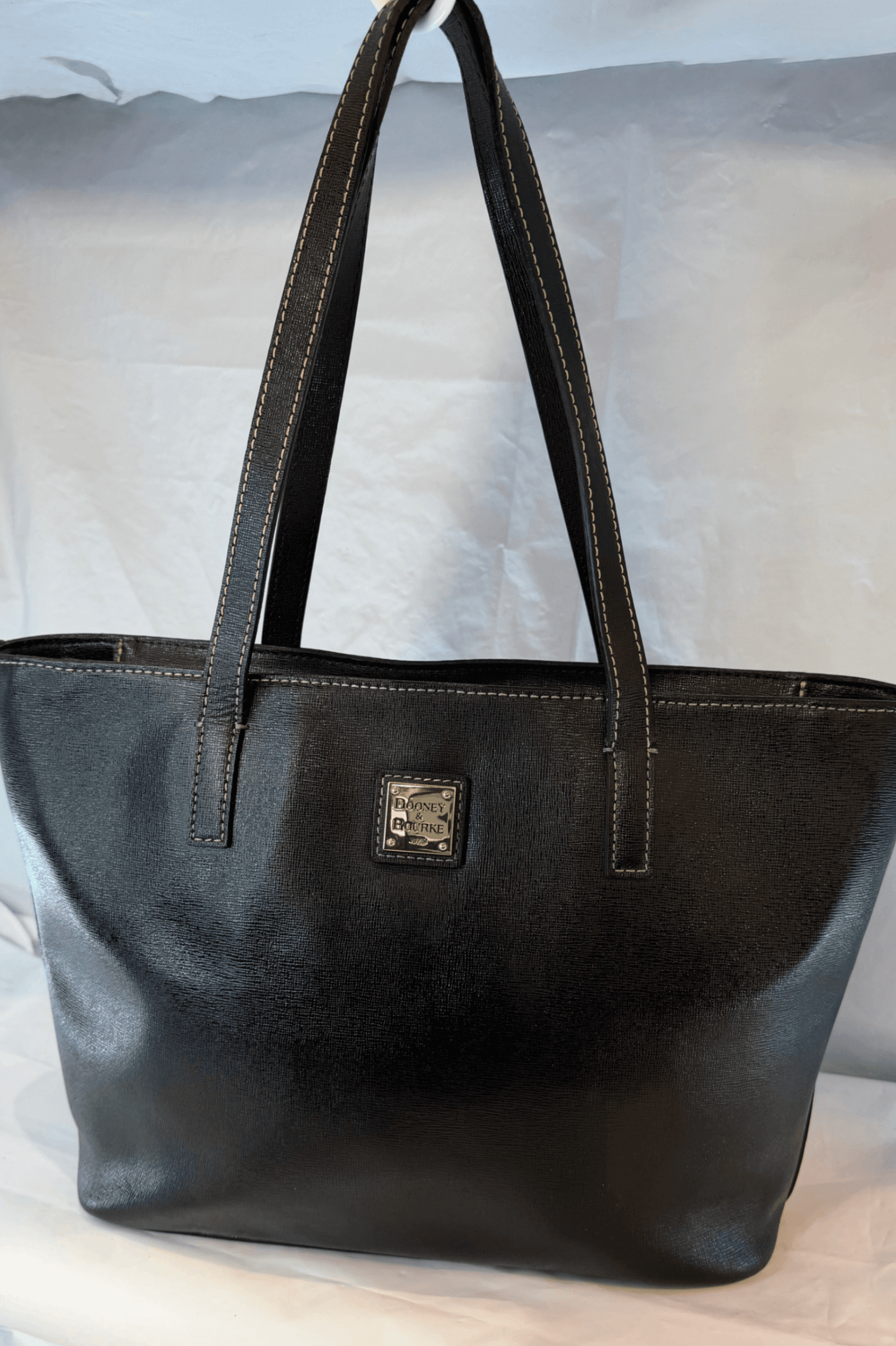 DOONEY & BOURKE Saffiano Small Charleston Shopper Tote in Black