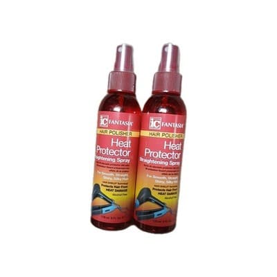 2 Lot Ic FANTASIA Hair Polisher Heat Protector Straightening Spray New 6 Oz