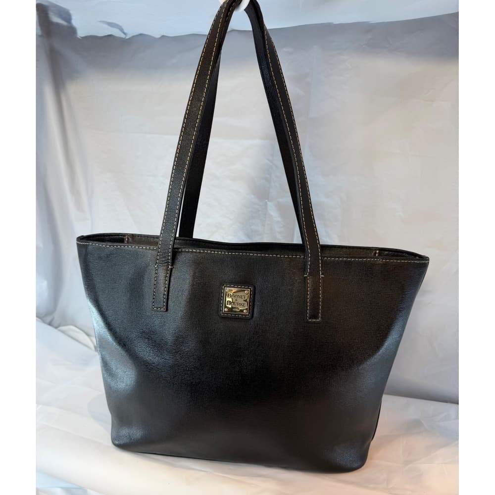 DOONEY & BOURKE Saffiano Small Charleston Shopper Tote in Black - Thumbnail 16
