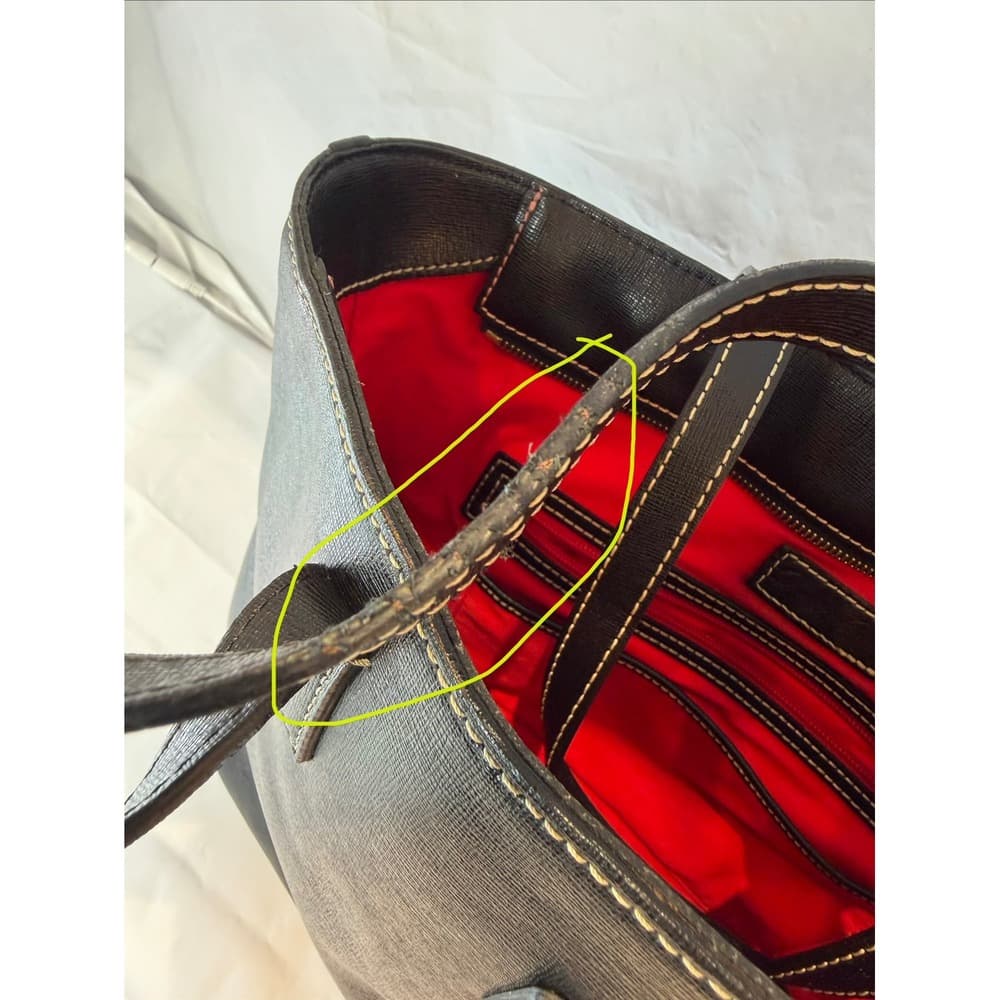 DOONEY & BOURKE Saffiano Small Charleston Shopper Tote in Black - Thumbnail 9